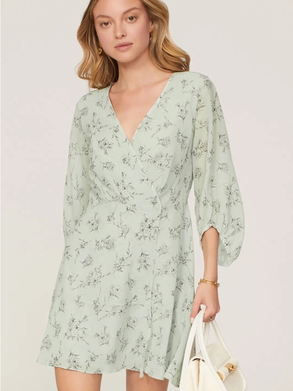 Club Monaco Womens Pitched Sleeve Floral Dress- Size 0